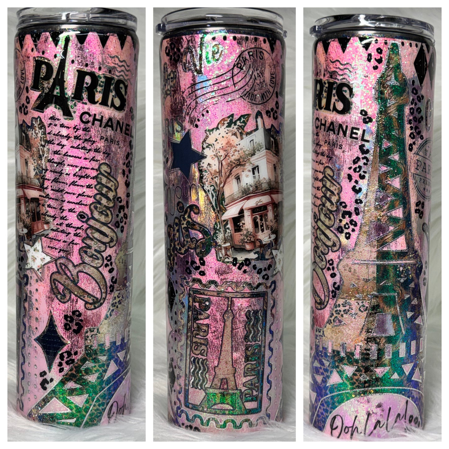 35 oz decaled glitter peekaboo Paris