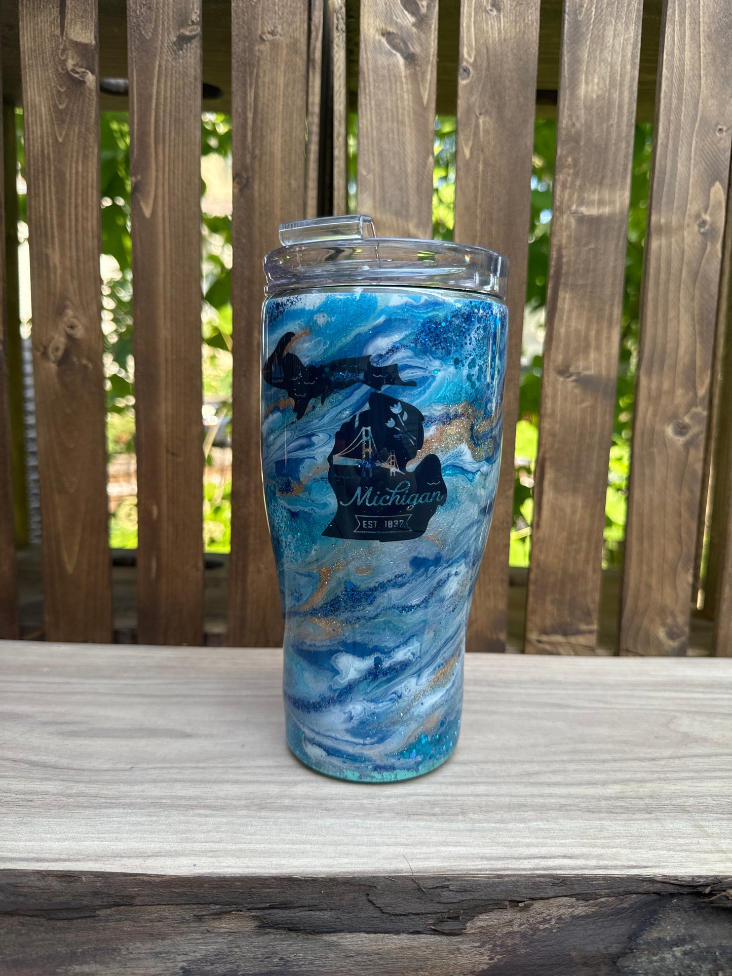 30 oz ModernCurve Mica swirl Michigan she’s thicc