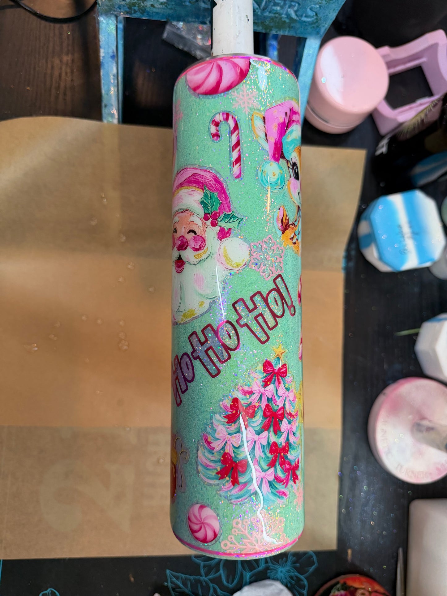 32 tipsy Minty Pink peekaboo
