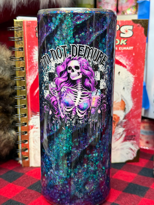 Clear vinyl  over glitter with decal 25 oz