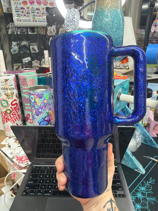 40 oz Red white and blue peekaboo