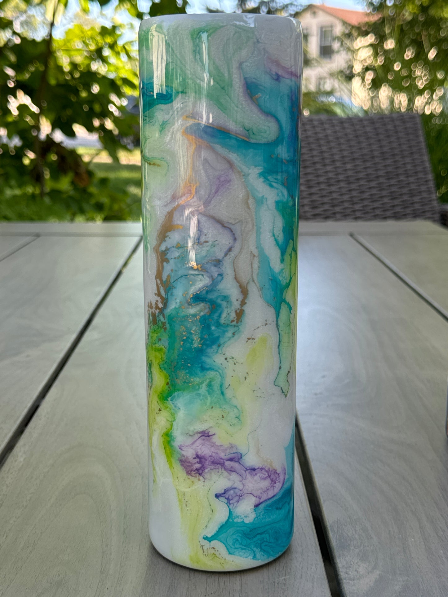 32 oz Tipsy Magnolia ink swirl pre-made, ready to be personalized