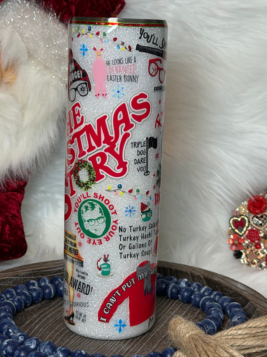 35 oz Christmas story on glitter