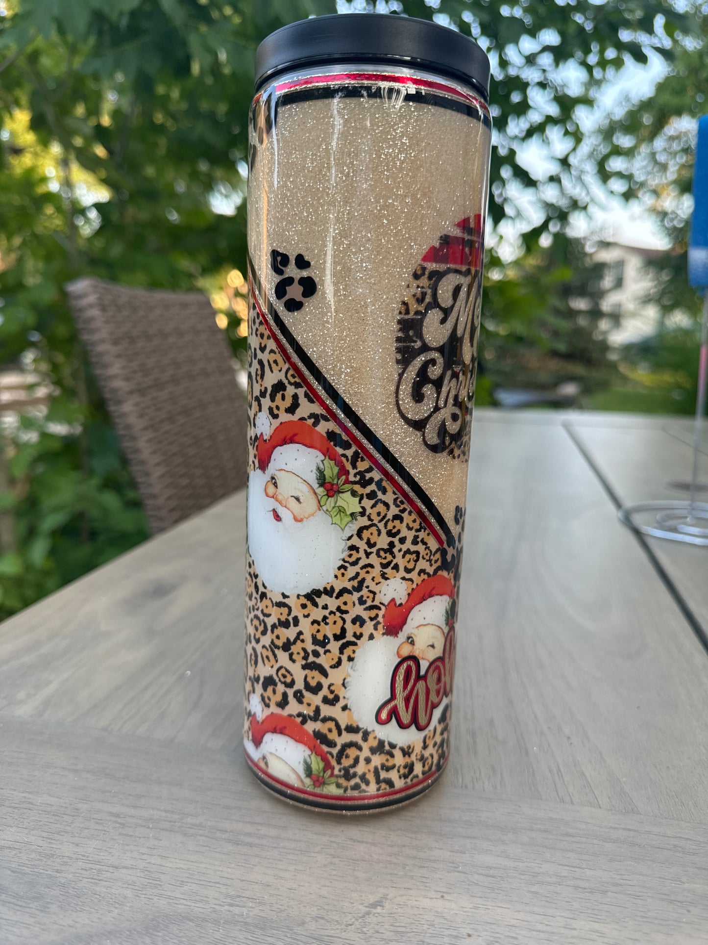 30 oz  Duo vinyl V-Split and decal Santa