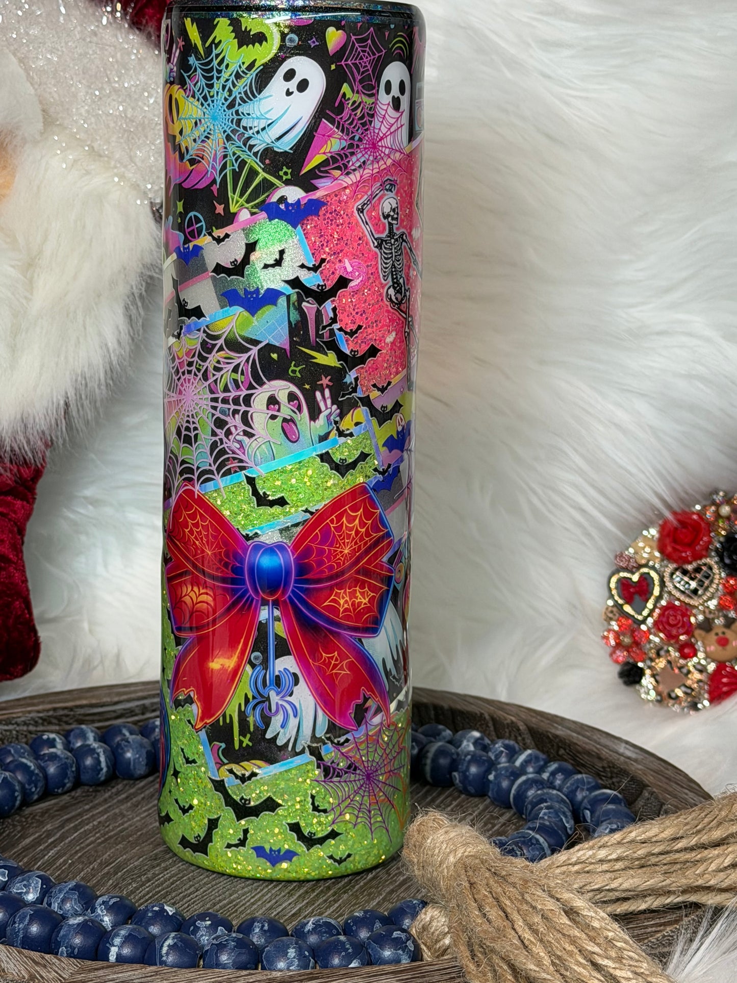 She THICK Halloween glow 32 oz tipsy