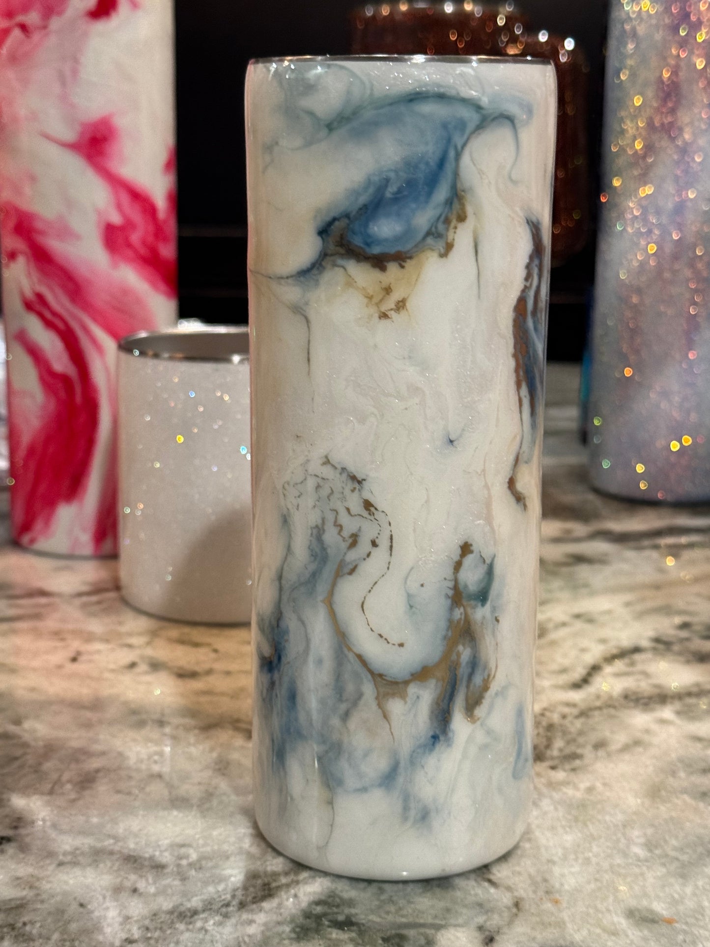 24 oz Tipsy marble, ready for personalization