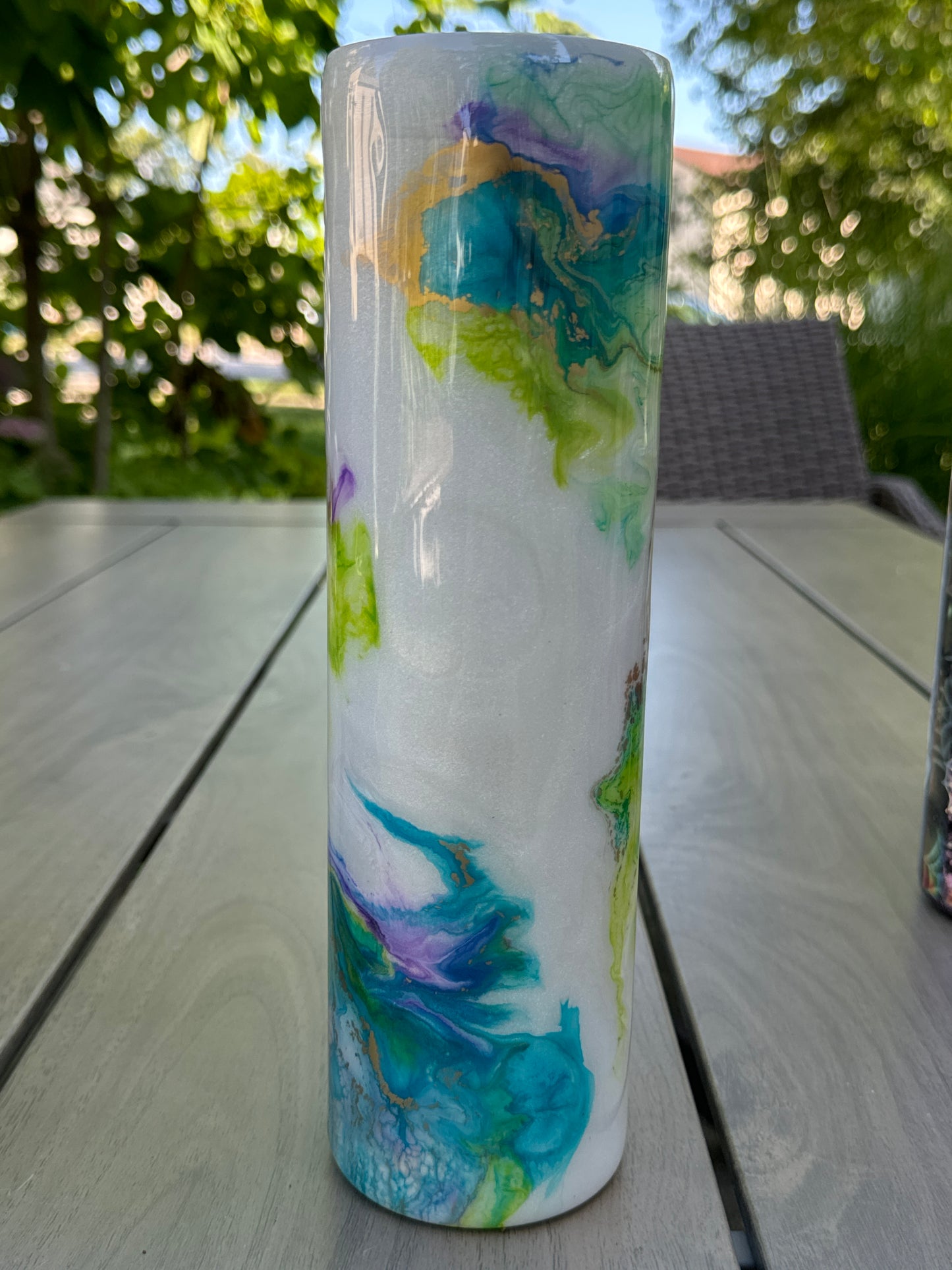 32 oz Tipsy Magnolia ink swirl pre-made, ready to be personalized