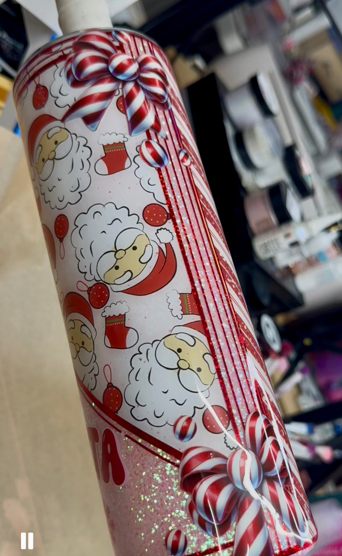 30 oz  Duo Red and pink Christmas