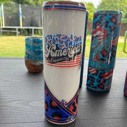 30 oz tapered glitter, vinyl and decal