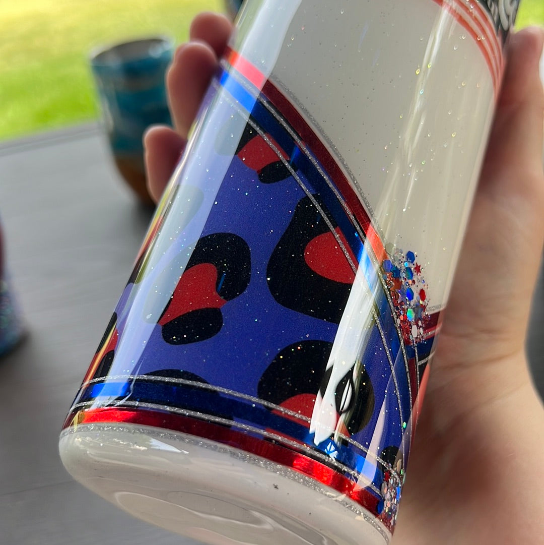 30 oz tapered glitter, vinyl and decal