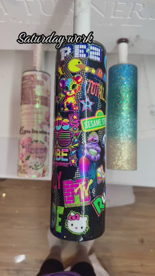 32 oz tipsy handle 80’s peekaboo **BRENN ONLY**